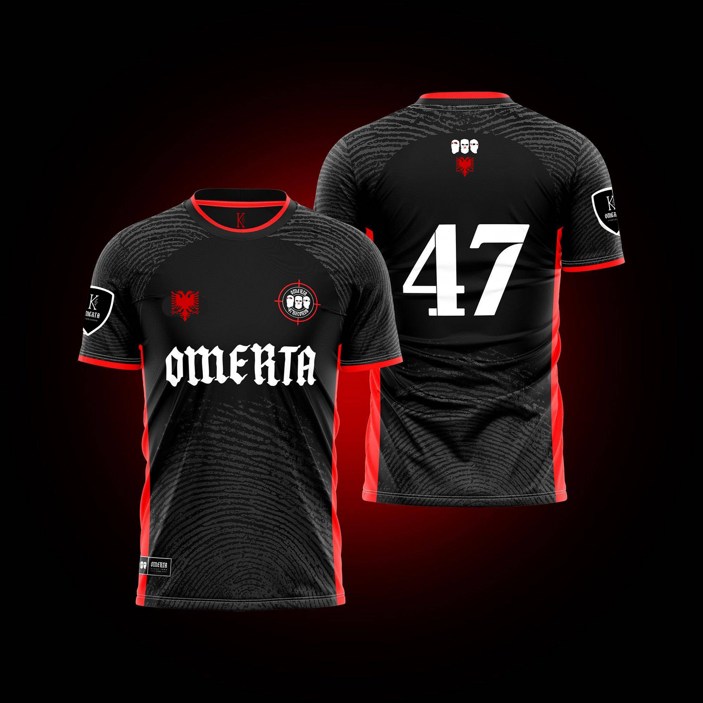 Black & Red Jersey – Omerta x Albania x Kleo Store