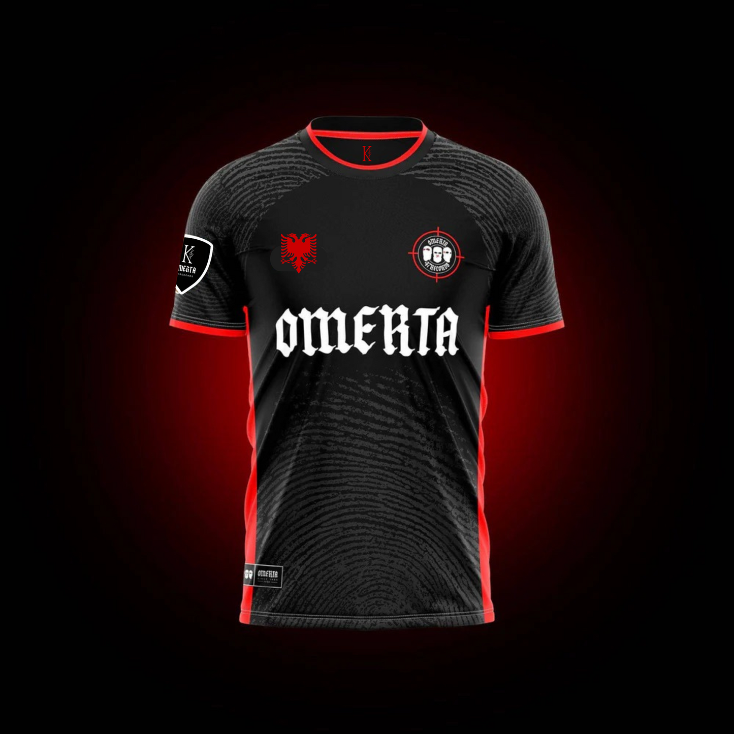 Black & Red Jersey – Omerta x Albania x Kleo Store