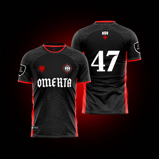 Black & Red Jersey – Omerta x Albania x Kleo Store